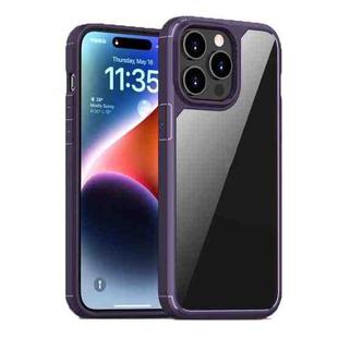 For iPhone 15 Pro iPAKY YJ Series Transparent PC+TPU Phone Case(Purple)