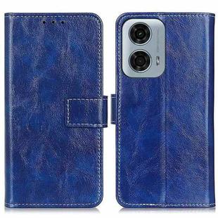 For Motorola Moto G24 Power Retro Crazy Horse Texture Leather Phone Case(Blue)