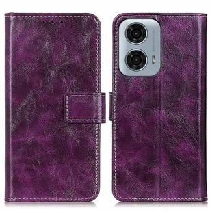 For Motorola Moto G24 Power Retro Crazy Horse Texture Leather Phone Case(Purple)