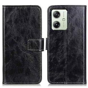 For Motorola Moto G64 5G Retro Crazy Horse Texture Leather Phone Case(Black)