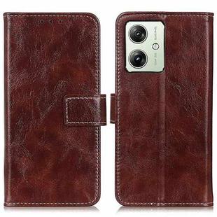 For Motorola Moto G64 5G Retro Crazy Horse Texture Leather Phone Case(Brown)