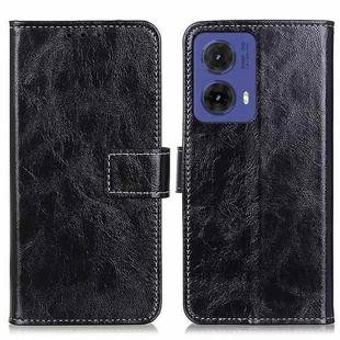 For Motorola Moto G85 Retro Crazy Horse Texture Leather Phone Case(Black)