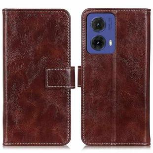 For Motorola Moto G85 Retro Crazy Horse Texture Leather Phone Case(Brown)