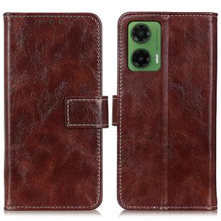 For Motorola Moto G35 5G Retro Crazy Horse Texture Leather Phone Case(Brown)
