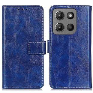 For Motorola Moto G15 4G / G05 Retro Crazy Horse Texture Leather Phone Case(Blue)