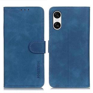 For Sony Xperia 10 VI KHAZNEH Retro Texture Horizontal Flip Leather Phone Case(Blue)