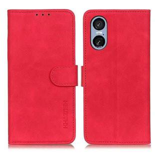 For Sony Xperia 5 VI KHAZNEH Retro Texture Horizontal Flip Leather Phone Case(Red)