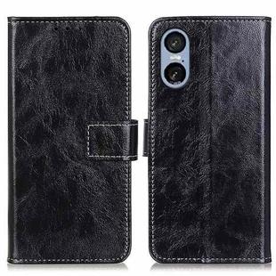 For Sony Xperia 5 VI Retro Crazy Horse Texture Horizontal Flip Leather Phone Case(Black)