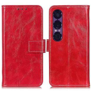 For Sony Xperia 1 VII Retro Crazy Horse Texture Horizontal Flip Leather Phone Case(Red)