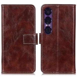 For Sony Xperia 1 VII Retro Crazy Horse Texture Horizontal Flip Leather Phone Case(Brown)