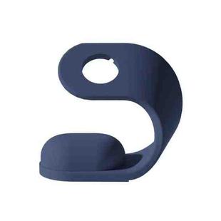 For Apple Watch Series Smart Watch U-shaped Silicone Charging Holder(Blue)