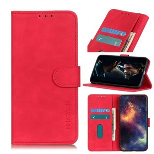 For Motorola Moto One Fusion Plus KHAZNEH Retro Texture PU + TPU Horizontal Flip Leather Case with Holder & Card Slots & Wallet(Red)