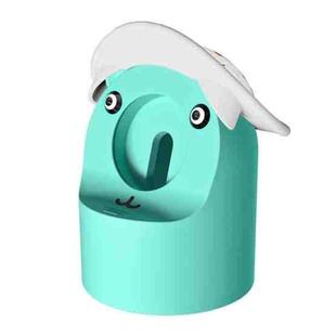 For Apple Watch Series Hat Bear Shaped Silicone Charging Base(Mint Green)