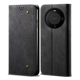 For Huawei Mate 60 Pro Denim Texture Leather Phone Case(Black)