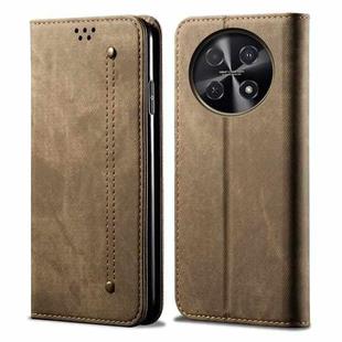For Huawei nova 12i 4G Global Denim Texture Leather Phone Case(Khaki)