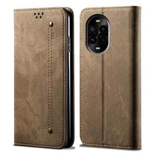 For Huawei nova 13 Pro 5G Denim Texture Leather Phone Case(Khaki)