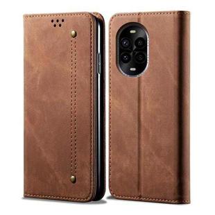 For Huawei nova 13 Pro 5G Denim Texture Leather Phone Case(Brown)