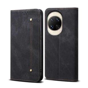 For Huawei nova 14 Ultra Denim Texture Leather Phone Case(Black)