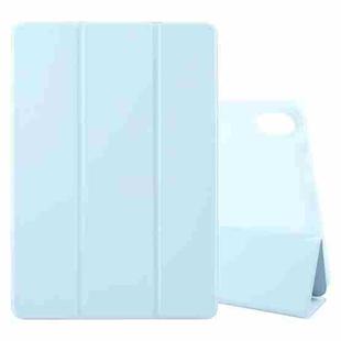 For Huawei MatePad 2023 / Air 11.5 Solid Color 3-folding Leather Tablet Case(Ice Blue)