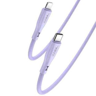 Yesido CA151 PD20W USB-C / Type-C to 8 Pin Silicone Charging Data Cable, Cable Length: 1m(Purple)