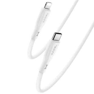 Yesido CA151 PD20W USB-C / Type-C to 8 Pin Silicone Charging Data Cable, Cable Length: 1m(White)
