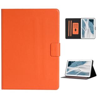 For Huawei MediaPad T3 Solid Color Horizontal Flip Leather Case with Card Slots & Holder(Orange)