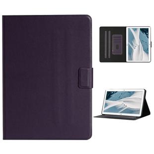 For Huawei MediaPad T3 Solid Color Horizontal Flip Leather Case with Card Slots & Holder(Purple)