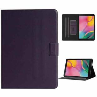 For Samsung Galaxy Tab A 8.0 (2019) T290/T295 Solid Color Horizontal Flip Leather Case with Card Slots & Holder(Purple)