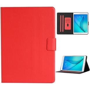For Samsung Galaxy Tab A 8.0 T350/T355C Solid Color Horizontal Flip Leather Case with Card Slots & Holder & Sleep / Wake-up Function(Red)