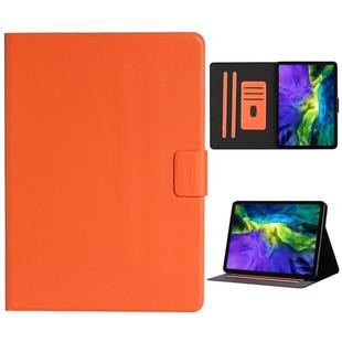 For iPad Pro 11 (2020) Solid Color Horizontal Flip Leather Tablet Case with Card Slots & Holder & Sleep / Wake-up Function(Orange)