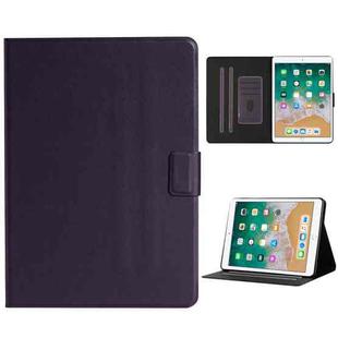 For iPad 9.7 (2017/2018) & Air 2 & Air Solid Color Horizontal Flip Leather Case with Card Slots & Holder & Sleep / Wake-up Function(Purple)