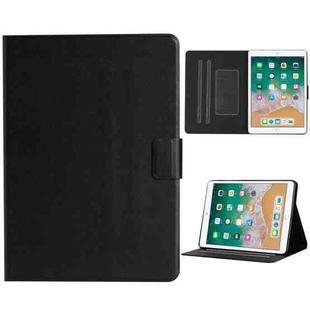 For iPad 9.7 (2017/2018) & Air 2 & Air Solid Color Horizontal Flip Leather Case with Card Slots & Holder & Sleep / Wake-up Function(Black)
