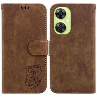 For OnePlus Nord CE 3 Lite / N30 Little Tiger Embossed Leather Phone Case(Brown)