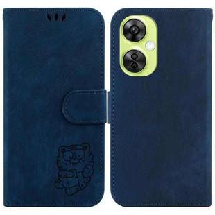 For OnePlus Nord CE 3 Lite / N30 Little Tiger Embossed Leather Phone Case(Dark Blue)