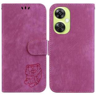 For OnePlus Nord CE 3 Lite / N30 Little Tiger Embossed Leather Phone Case(Rose Red)