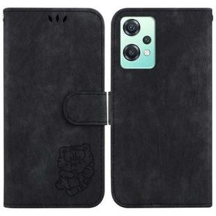 For OnePlus Nord CE 2 Lite 5G Little Tiger Embossed Leather Phone Case(Black)