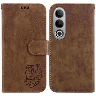 For OnePlus Nord CE4 5G Little Tiger Embossed Leather Phone Case(Brown)