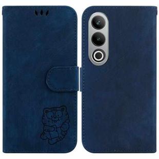 For OnePlus Nord CE4 5G Little Tiger Embossed Leather Phone Case(Dark Blue)