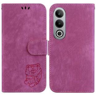 For OnePlus Nord CE4 5G Little Tiger Embossed Leather Phone Case(Rose Red)