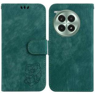 For OnePlus Ace 3 Pro Little Tiger Embossed Leather Phone Case(Green)