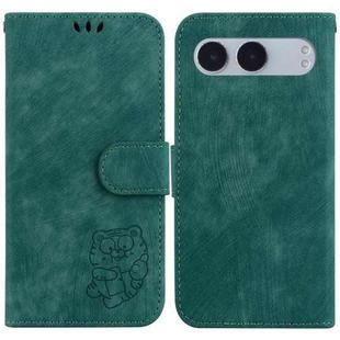 For OnePlus Nord 4 Little Tiger Embossed Leather Phone Case(Green)