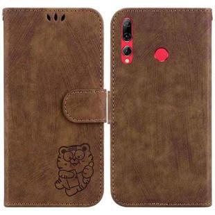 For Huawei P Smart+ 2019 / Enjoy 9s Little Tiger Embossed Leather Phone Case(Brown)