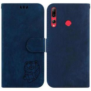 For Huawei P Smart+ 2019 / Enjoy 9s Little Tiger Embossed Leather Phone Case(Dark Blue)