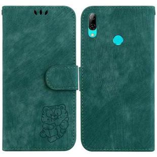 For Huawei P Smart 2019 Little Tiger Embossed Leather Phone Case(Green)