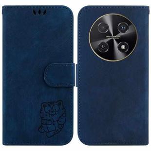 For Huawei nova 12i Little Tiger Embossed Leather Phone Case(Dark Blue)