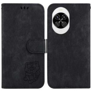 For Huawei nova 14 Little Tiger Embossed Leather Phone Case(Black)