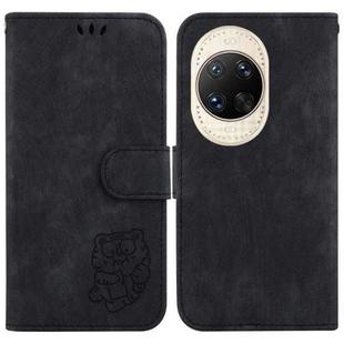 For Huawei nova 14 Ultra Little Tiger Embossed Leather Phone Case(Black)
