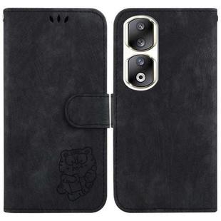 For Honor 90 Pro Little Tiger Embossed Leather Phone Case(Black)
