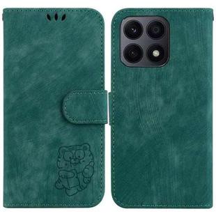 For Honor X8a Little Tiger Embossed Leather Phone Case(Green)