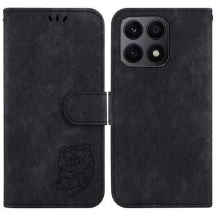 For Honor X8a Little Tiger Embossed Leather Phone Case(Black)